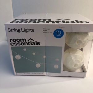 Room Essentials 10 Count Paper Globe String Lights